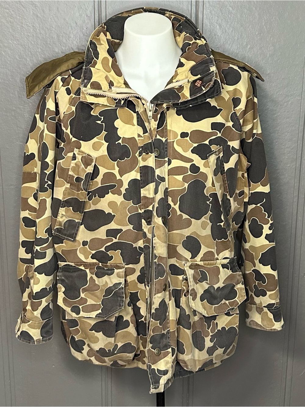 Vintage Columbia Duck Camo Gore-Tex Coat